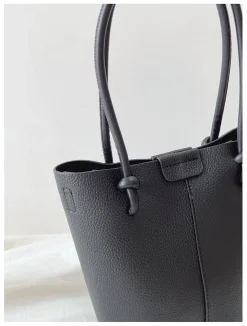 Elena Handbags Chic Leather Bucket Bag