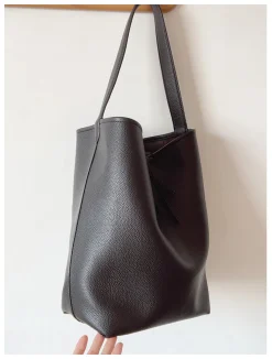 Elena Handbags Chic Leather Bucket Bag