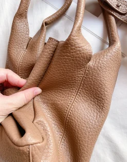 Elena Handbags Chic Leather Bucket Bag