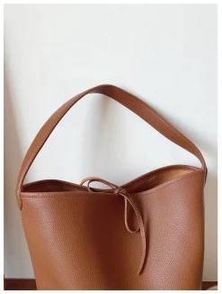 Elena Handbags Chic Leather Bucket Bag