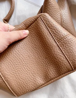 Elena Handbags Chic Leather Bucket Bag