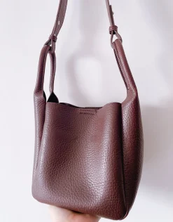 Elena Handbags Chic Leather Bucket Bag