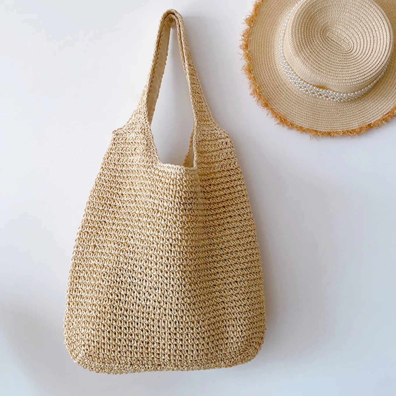 Elena Handbags Chic Straw Woven Bag