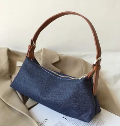 Elena Handbags Classic Everyday Denim Shoulder Bag