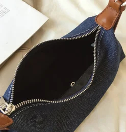 Elena Handbags Classic Everyday Denim Shoulder Bag