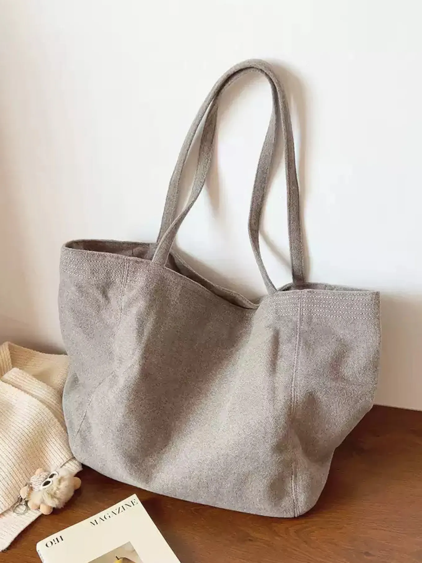Elena Handbags Corduroy Shoulder Bag
