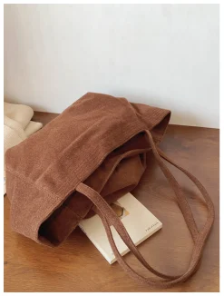 Elena Handbags Corduroy Shoulder Bag