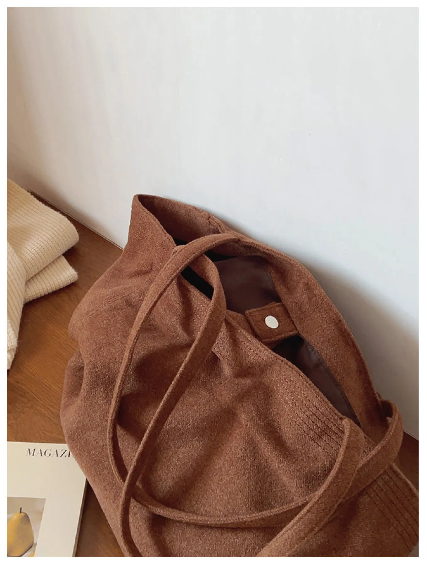 Elena Handbags Corduroy Shoulder Bag