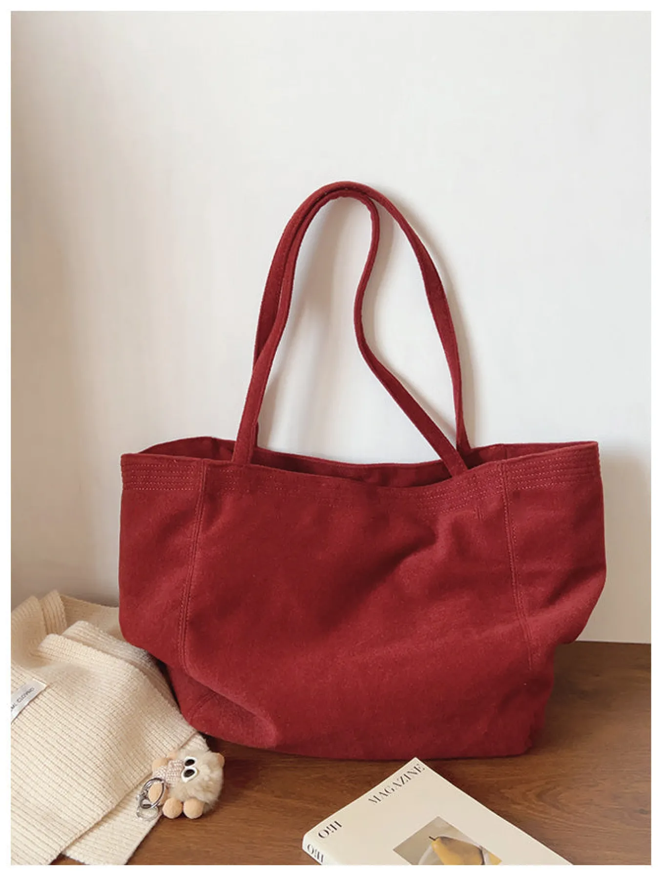 Elena Handbags Corduroy Shoulder Bag