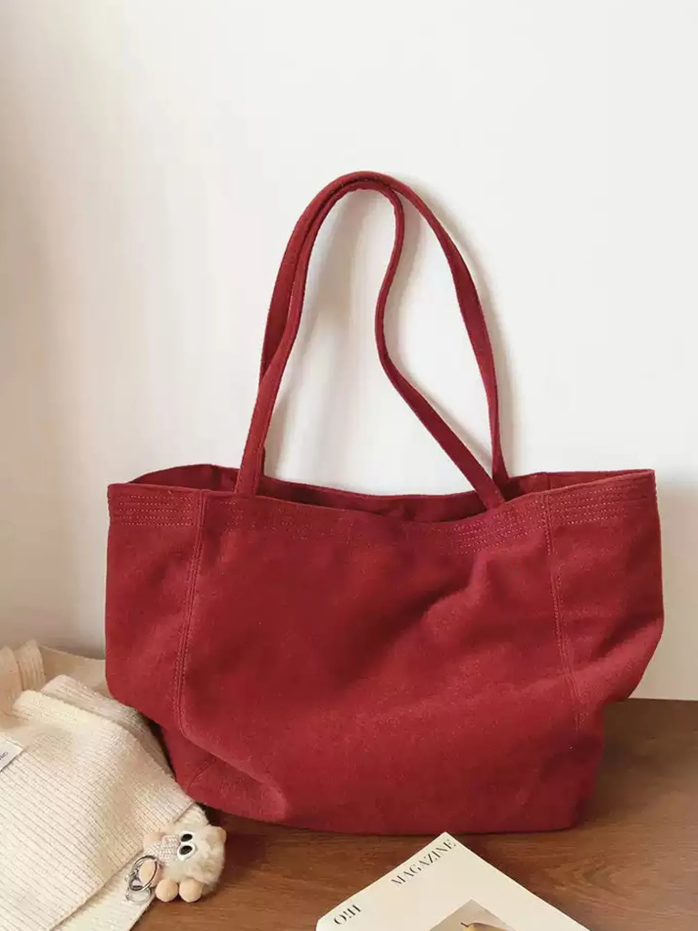 Elena Handbags Corduroy Shoulder Bag