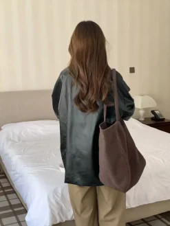 Elena Handbags Corduroy Shoulder Bag