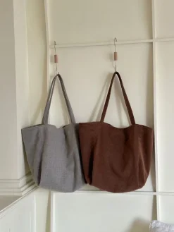 Elena Handbags Corduroy Shoulder Bag