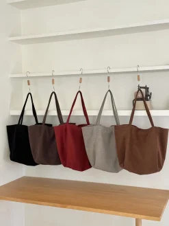 Elena Handbags Corduroy Shoulder Bag