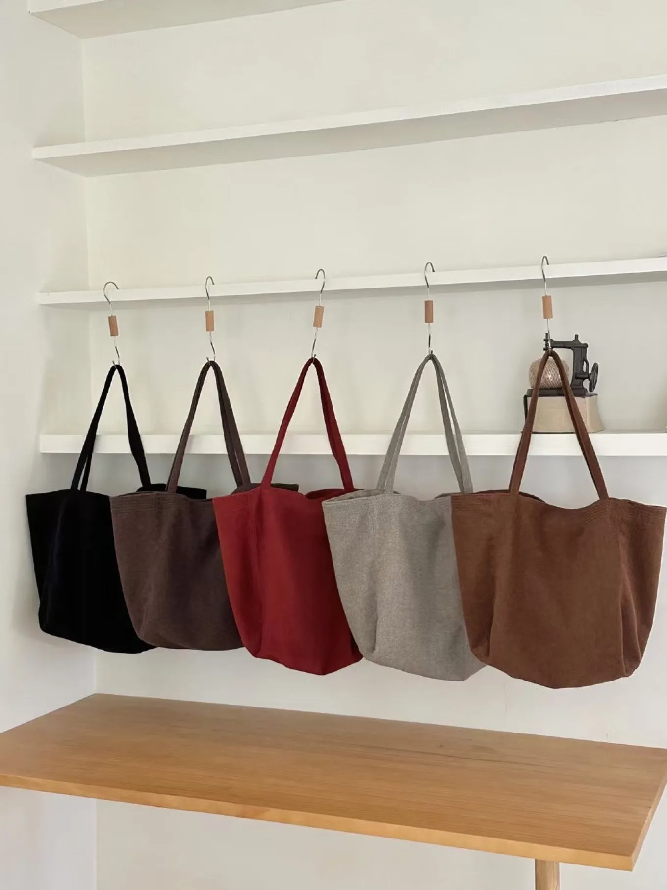 Elena Handbags Corduroy Shoulder Bag