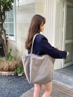 Elena Handbags Corduroy Shoulder Bag