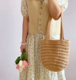 Elena Handbags Cotton Bucket Bag