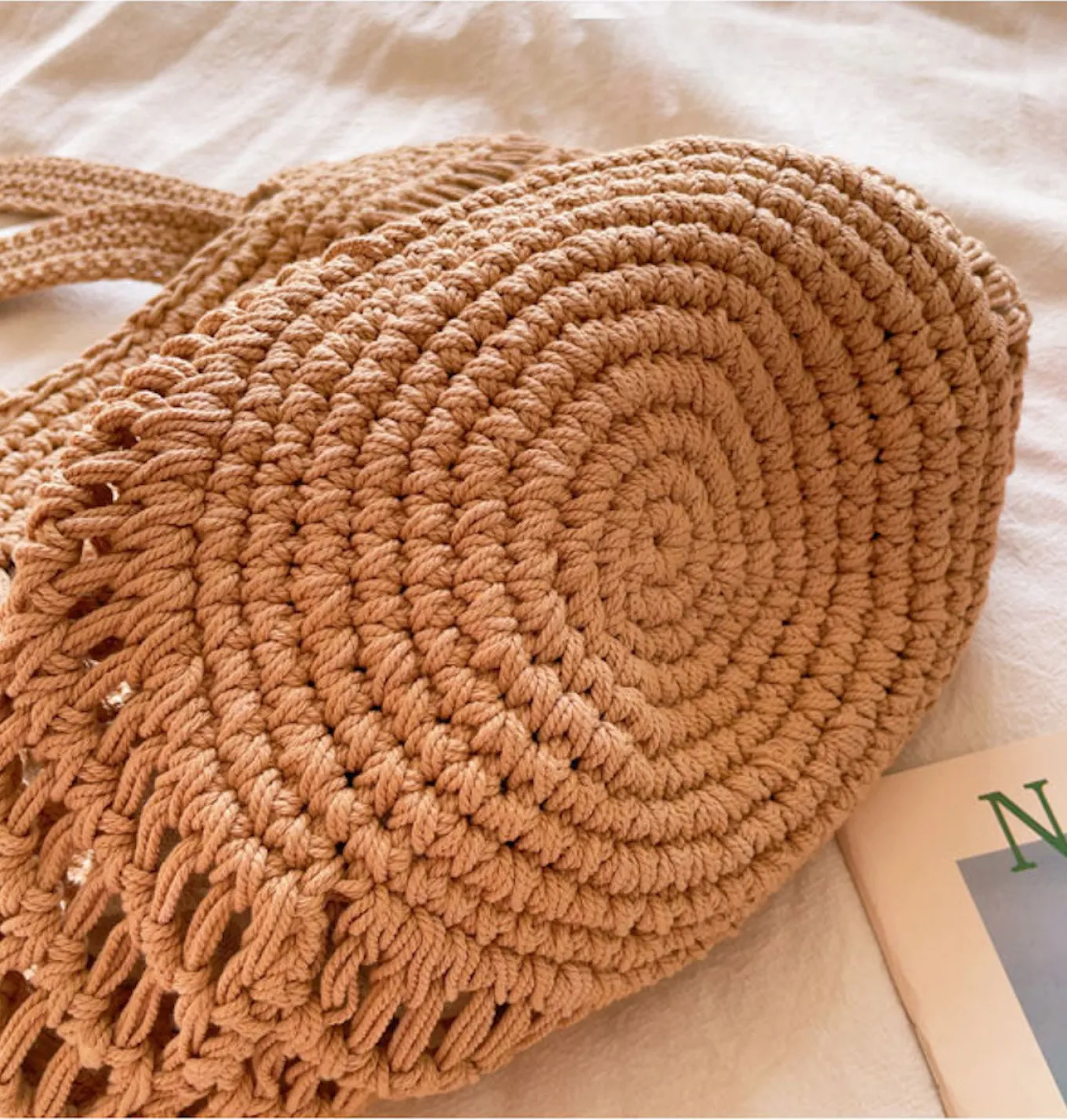 Elena Handbags Cotton Bucket Bag