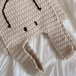Elena Handbags Cotton Crochet Smiley Face Bag