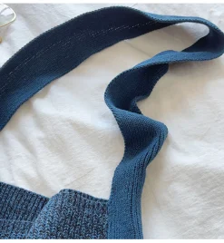 Elena Handbags Cotton Knit Shoulder Bag