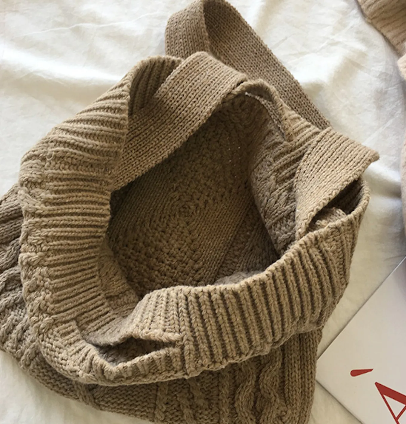 Elena Handbags Cotton Knitted Sweater Bag