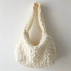 Elena Handbags Cotton Shoulder Bag