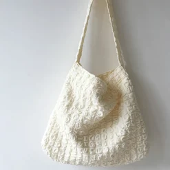 Elena Handbags Cotton Tote Shoulder Bag