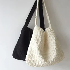 Elena Handbags Cotton Tote Shoulder Bag