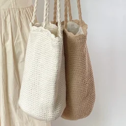 Elena Handbags Cotton Woven Shoulder Bag