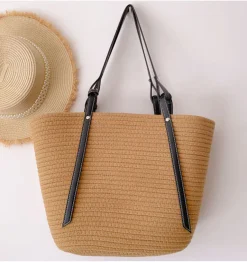 Elena Handbags Cotton Woven Shoulder Bag