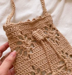Elena Handbags Crochet Floral Crossbody Bag