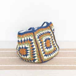 Elena Handbags Crochet Granny Square Shoulder Bag