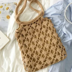 Elena Handbags Crochet Shoulder Bag