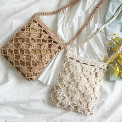 Elena Handbags Crochet Shoulder Crossbody Bag