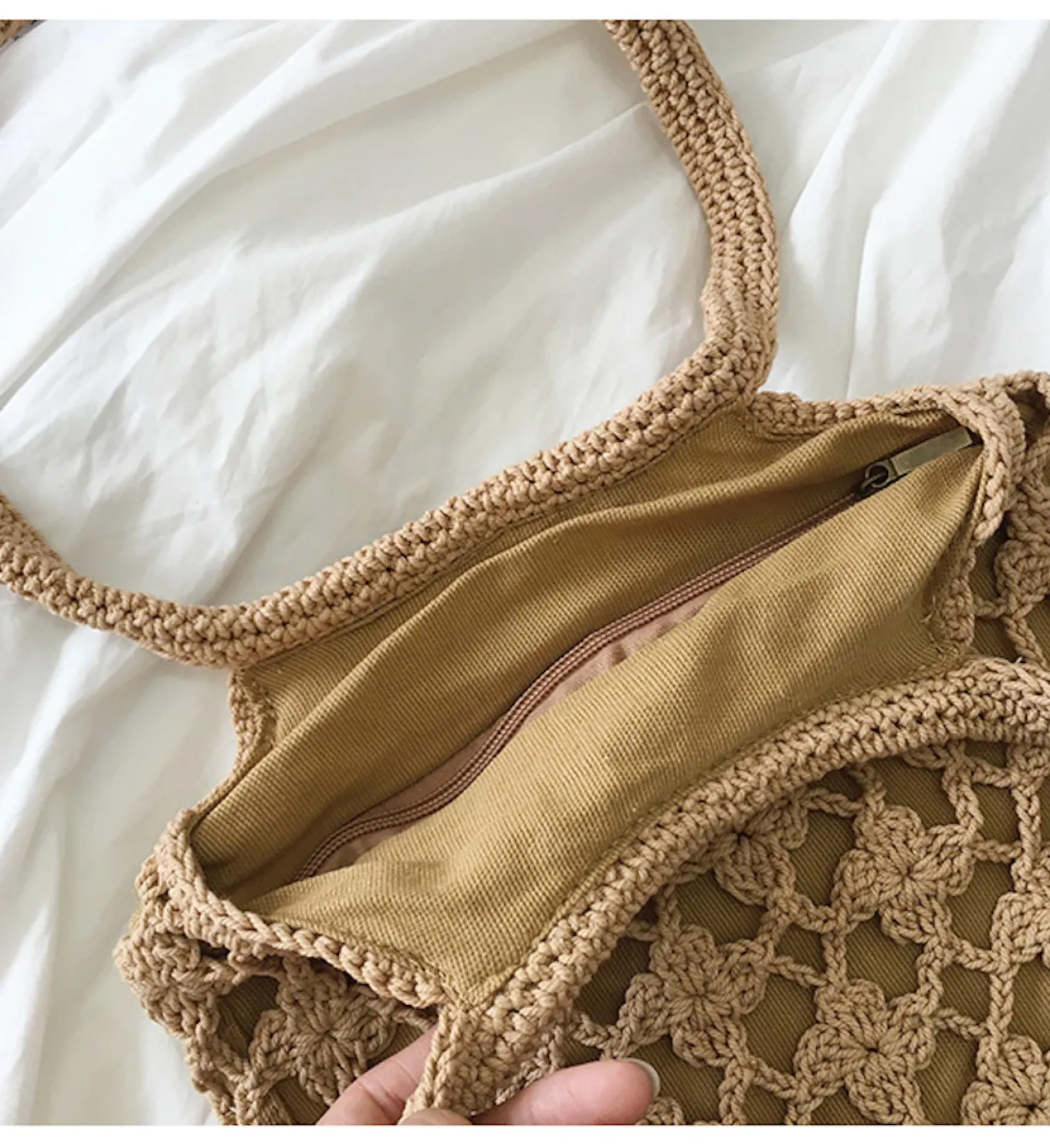 Elena Handbags Crochet Shoulder Bag