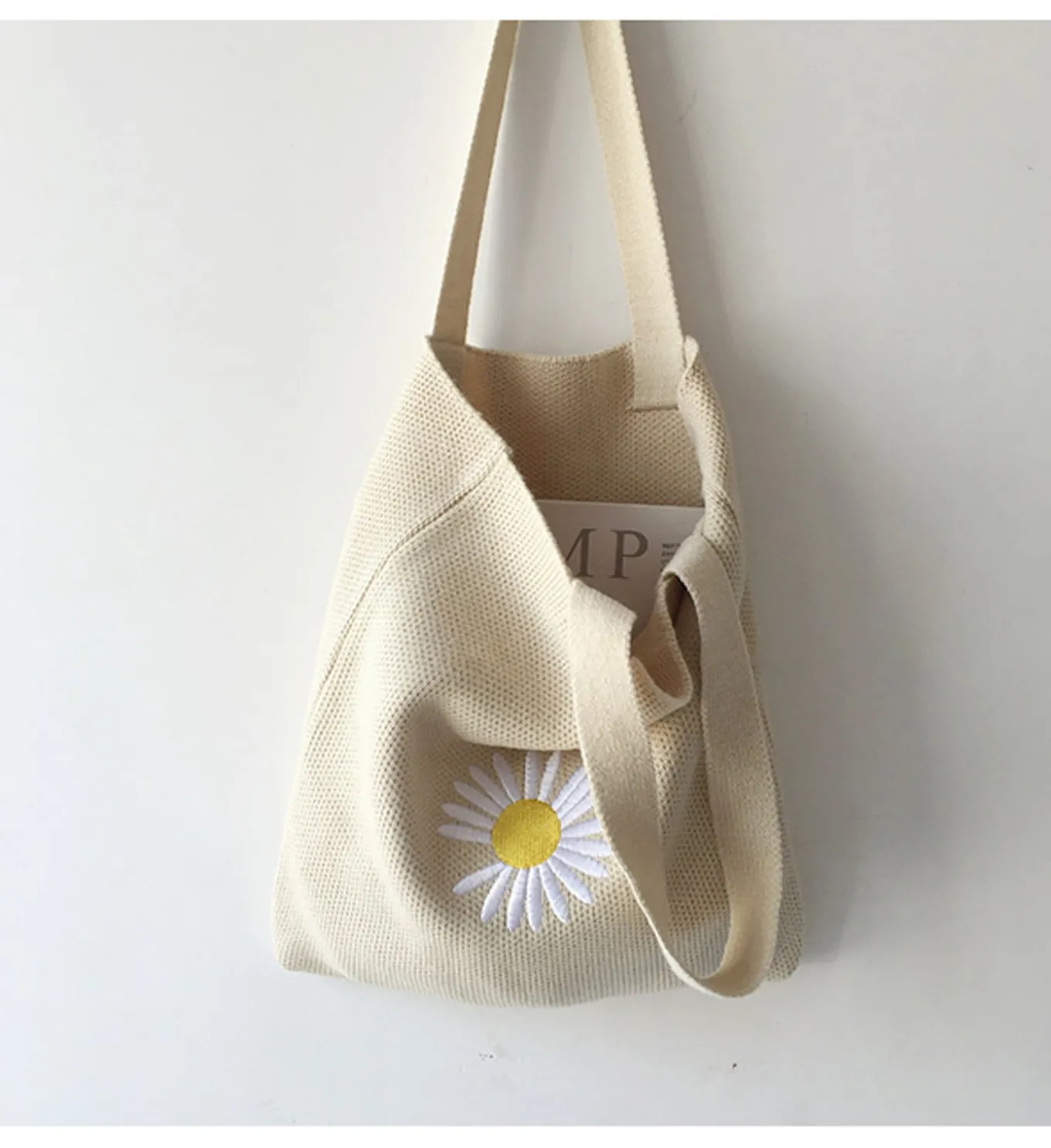 Elena Handbags Daisy Knit Shoulder Bag