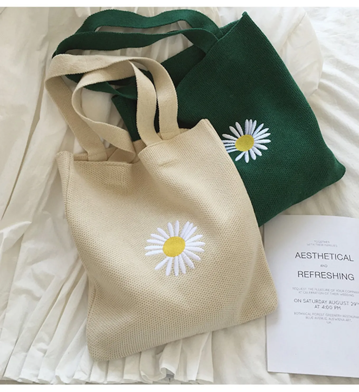 Elena Handbags Daisy Knit Shoulder Bag