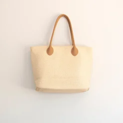Elena Handbags Elegant Straw Woven Summer Tote