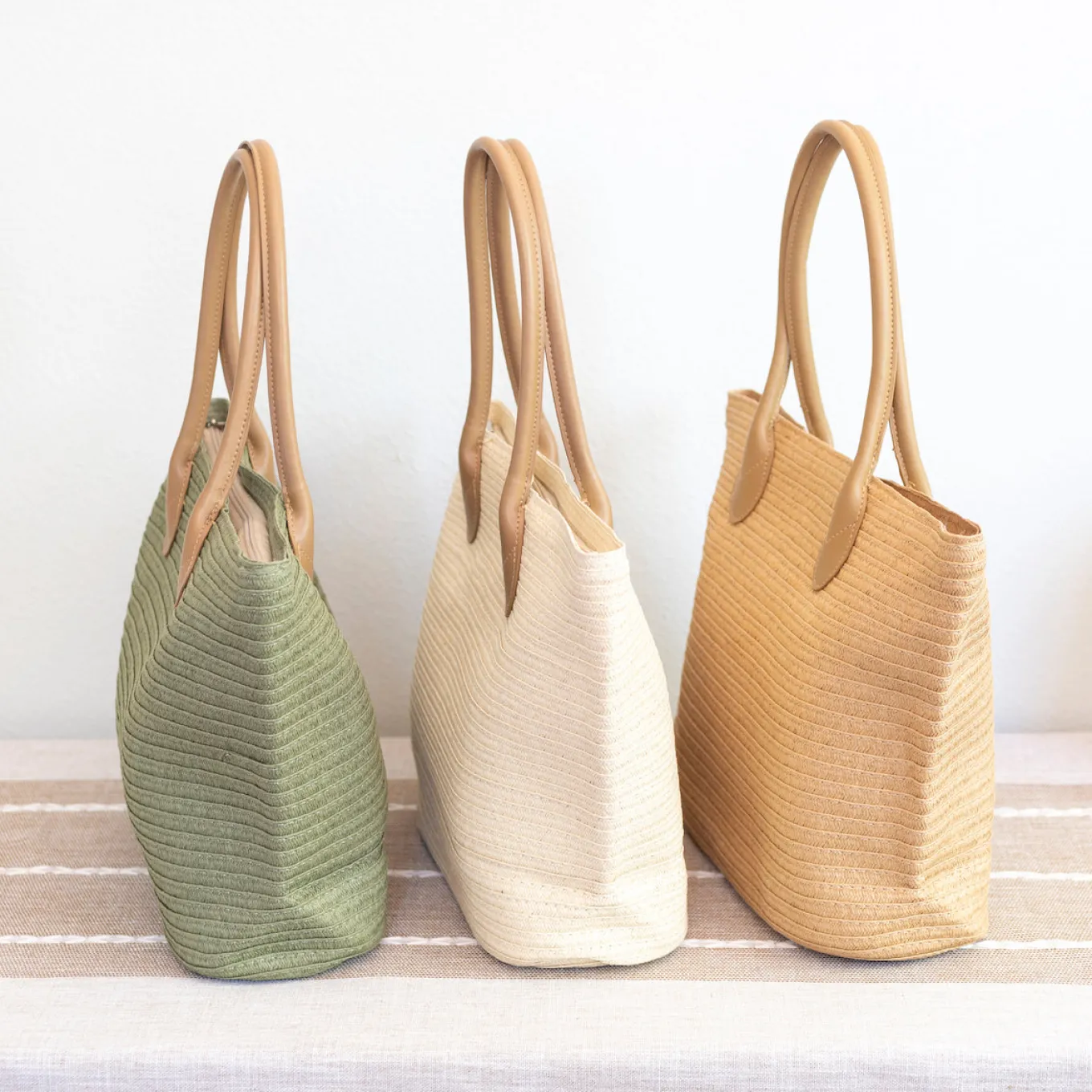 Elena Handbags Elegant Straw Woven Summer Tote