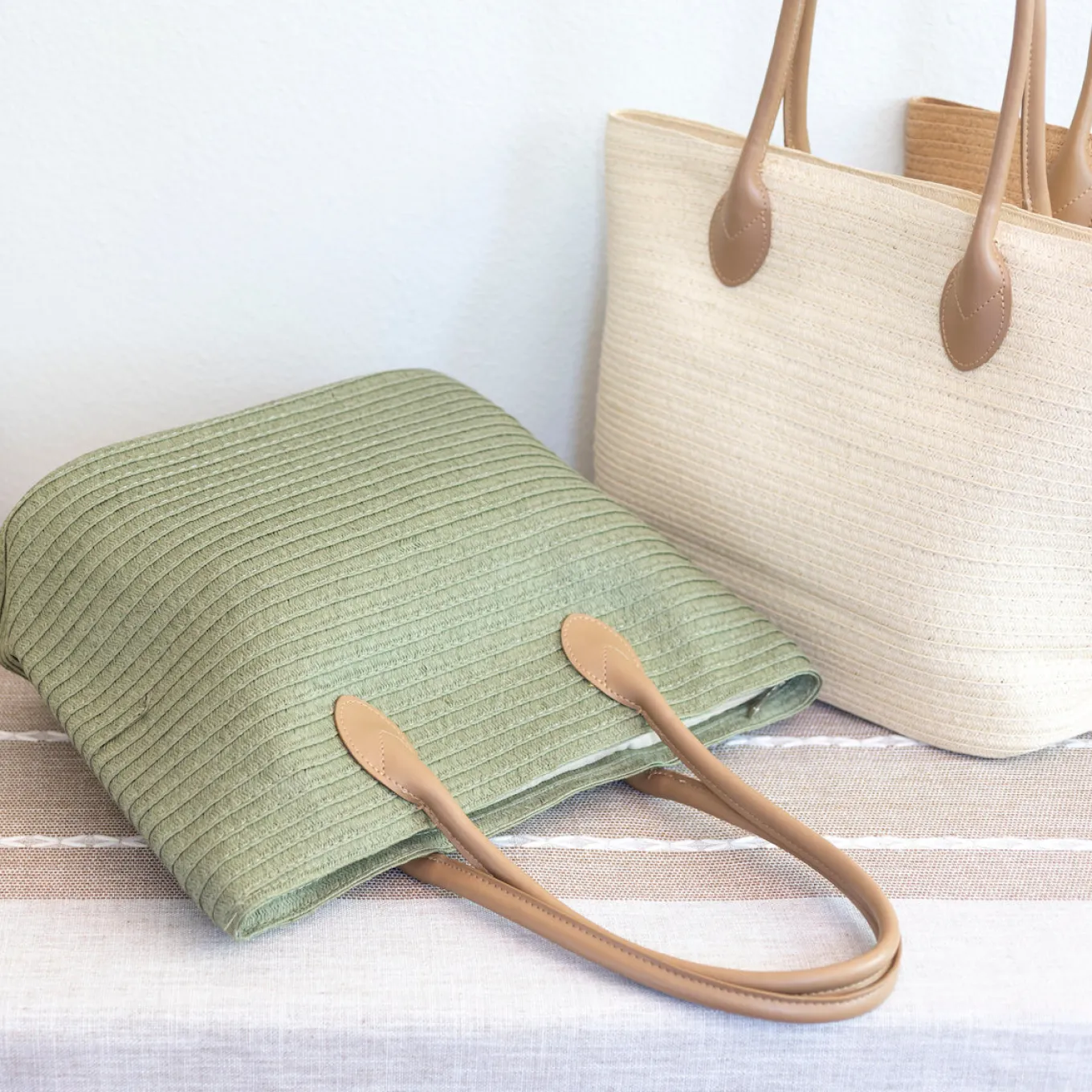 Elena Handbags Elegant Straw Woven Summer Tote