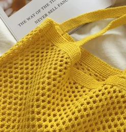 Elena Handbags Everyday Cotton Knit Shoulder Bag