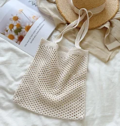 Elena Handbags Everyday Cotton Knit Shoulder Bag