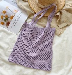 Elena Handbags Everyday Cotton Knit Shoulder Bag