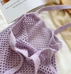 Elena Handbags Everyday Cotton Knit Shoulder Bag