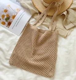 Elena Handbags Everyday Cotton Knit Shoulder Bag