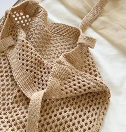 Elena Handbags Everyday Cotton Knit Shoulder Bag