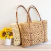 Elena Handbags Everyday Large Straw Woven Summer Bag
