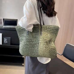 Elena Handbags Everyday Large Straw Woven Summer Bag
