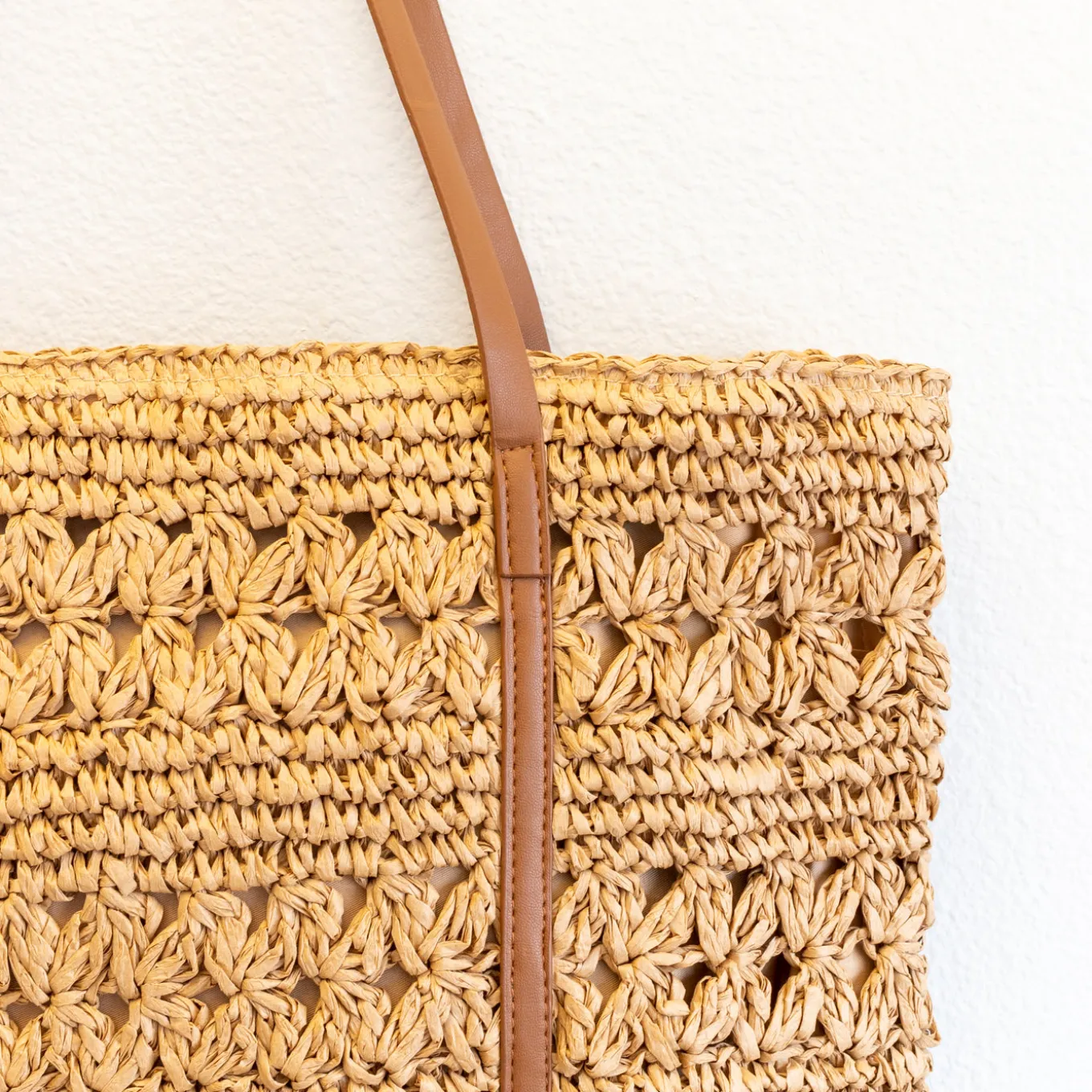 Elena Handbags Everyday Large Straw Woven Summer Bag