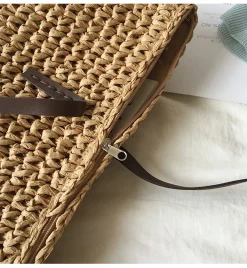 Elena Handbags Everyday Large Straw Woven Summer Bag