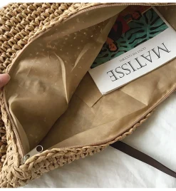 Elena Handbags Everyday Large Straw Woven Summer Bag